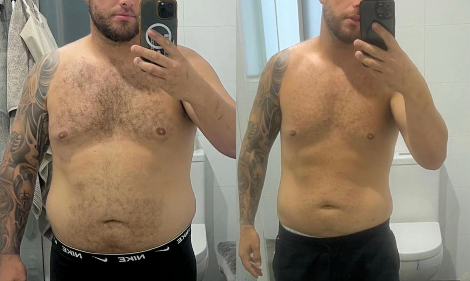 MBM client Daniel. 6 months body transformation before and after