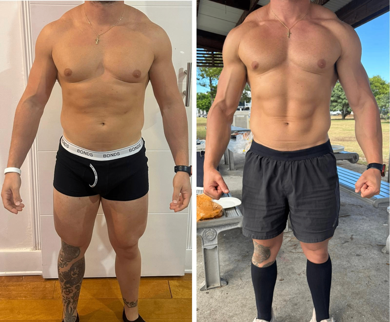 MBM client Alex. 12 wk body transformation before and after