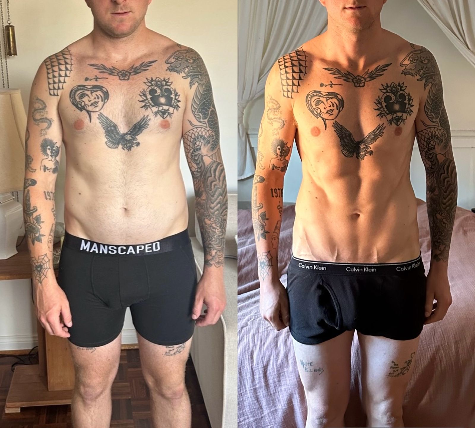 MBM client Kyle. 12 wk body transformation before and after